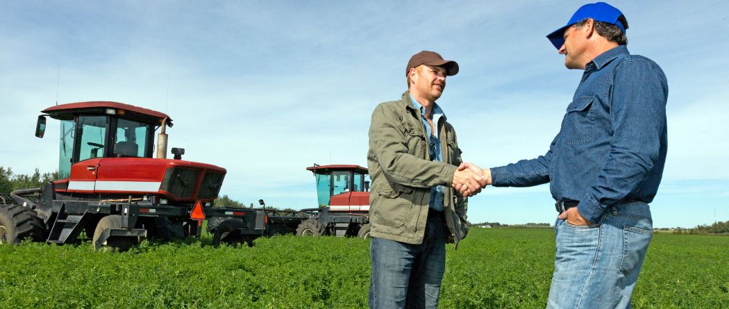 Farmers shaking hands