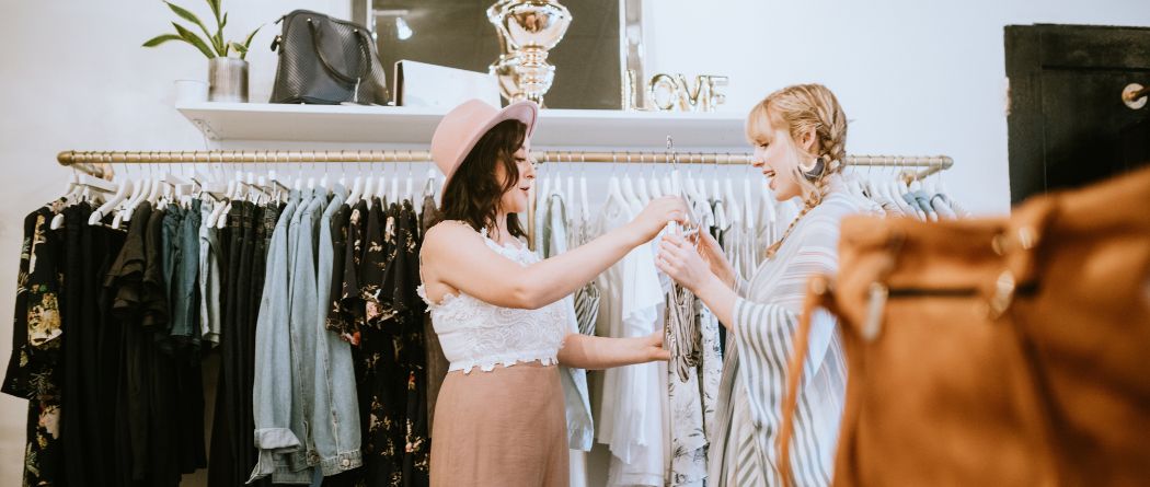 two women shopping